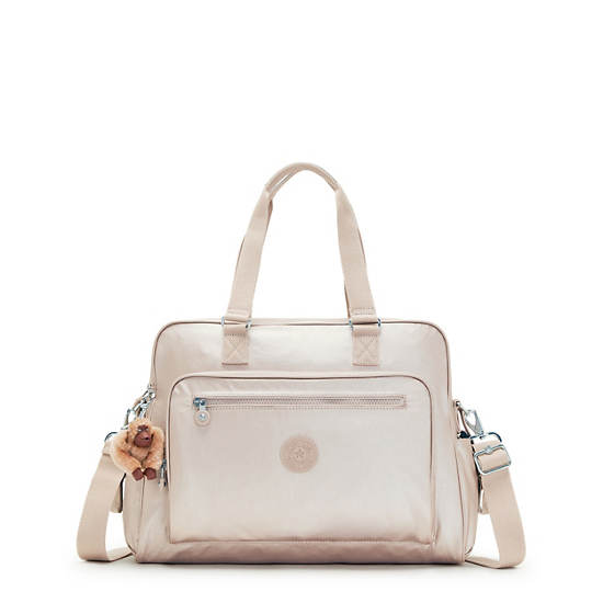 Kipling Alanna Klassieke Metallic Diaper Bag Tassen Beige | BE 1238IL